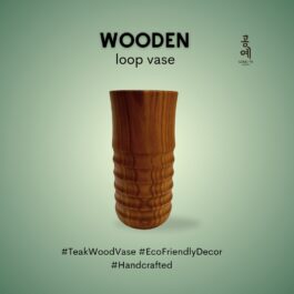 Wooden Loop Vase Teakwood
