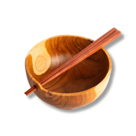 Ancient Wooden Ramen Bowl