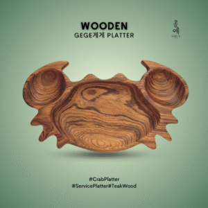 Wooden GEGE게 PLATTER Crab Platter