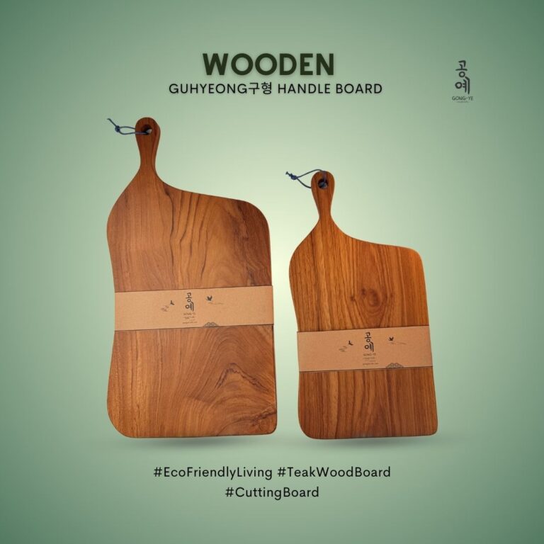 Wooden GUHYEONG구형 HANDLE BOARD Cutting Board