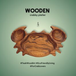 Wooden Singaporean Crab Sauce Platter