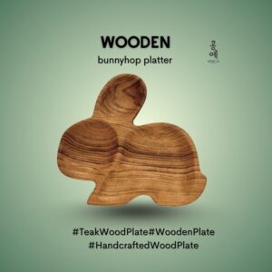 Wooden BUNNYHOP PLATTE Serving Plate