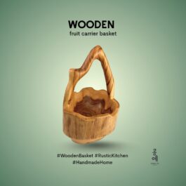 Wooden Fruit Carrier Basket