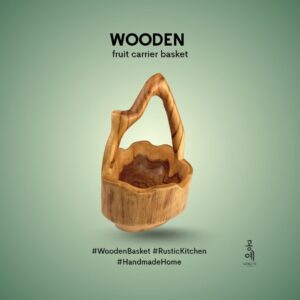 Wooden Fruit Carrier Basket