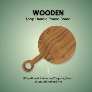 Wooden Loop Handle Board Teakboard Cutting Board