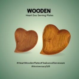 Wooden Heart Serving Set