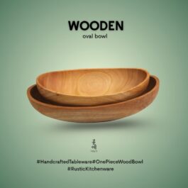 2 Piece Oval Mahogany Bowls