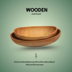 2 Piece Oval Mahogany Bowls