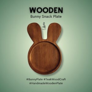 Wooden Easter Bunny Snack Platter