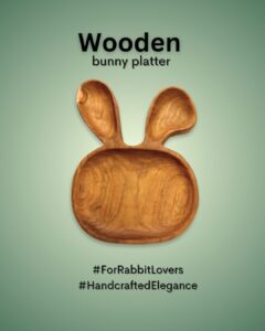 Wooden Wonder Bunny Platter