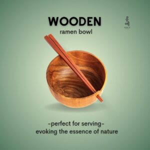 Ancient Wooden Ramen Bowl