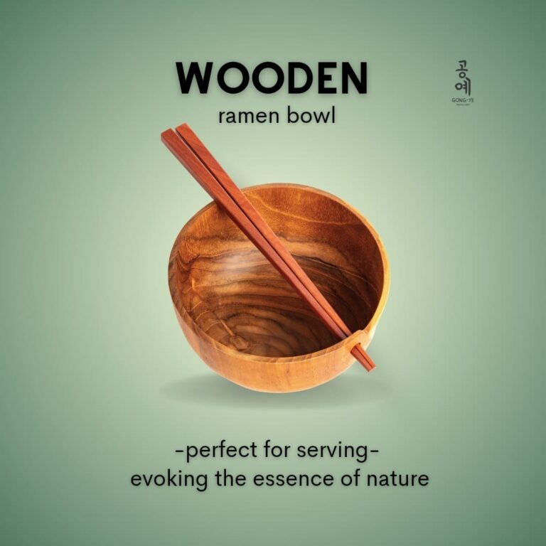 Ancient Wooden Ramen Bowl