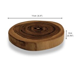 Organic Wooden Natural Coaster 2 Pieces