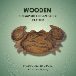 Wooden Singaporean Crab Sauce Platter