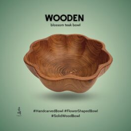 Wooden Blossom Teakwood Bowl
