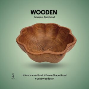 Wooden Blossom Teakwood Bowl